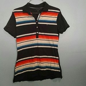 Women's quarter button blouse